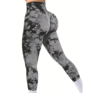 Women's Tie-Dye Seamless Peach Butt High Waist Butt Pants Stretch Fitness Yoga Pants - AliExpress 200000345